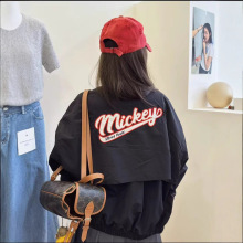 冲锋衣自留帅气字母刺绣5011宽松夹克2025秋季新款韩版外套女