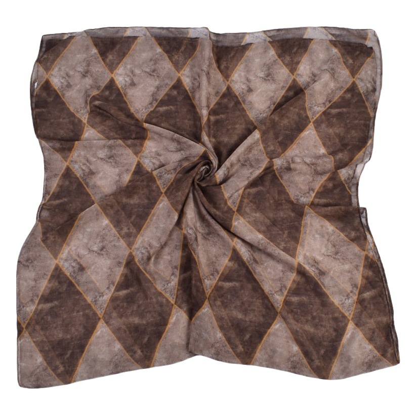 Korean style autumn and winter simple geometric new printed silk yarn 2023 fashion scarf scarf shawl in stock supply
