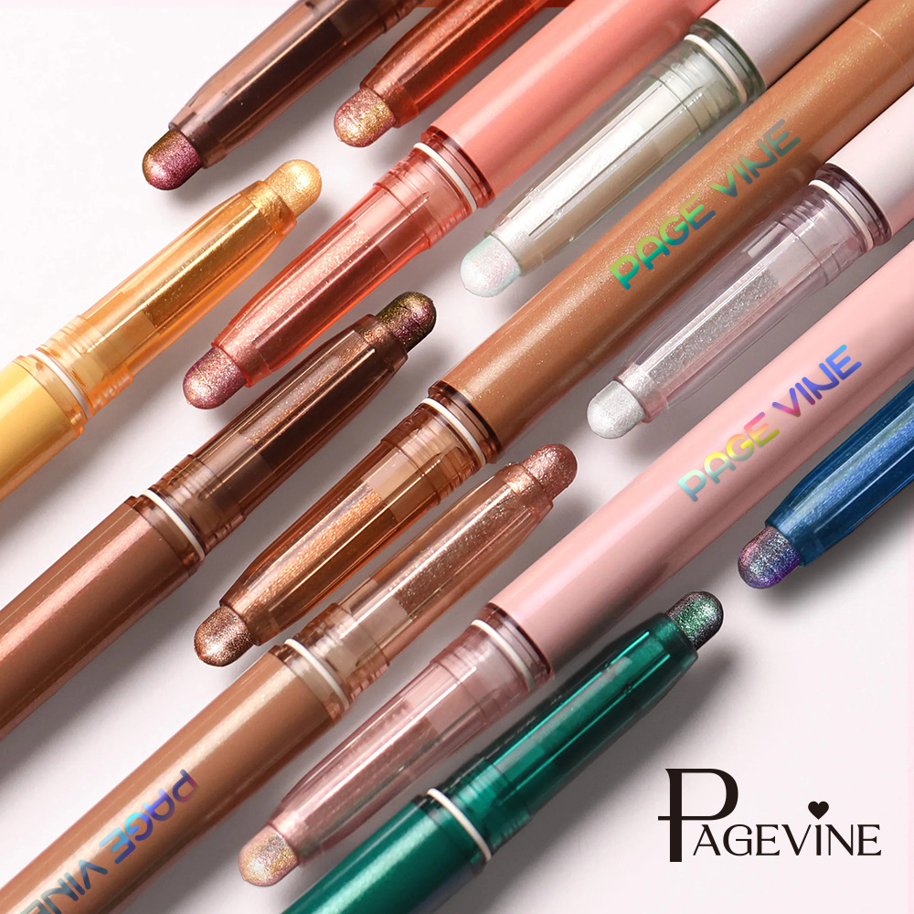 Maquillaje PAGE VINE, Iluminador en Barra, Sombra de Ojos en Barra Amazon TK Aegyo-sal, Sombra de Ojos en Lápiz de 12 Colores, Sombra de Ojos de Gran Marca