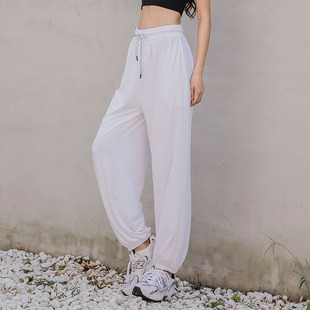 Quick-Drying Sports Pants for Women in Spring and Summer, Loose, Slimming Look, High-Waisted, Outdoor Running, Casual, Leg-Tightening, Fitness Yoga Pants