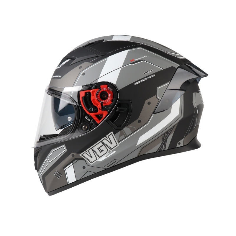 [En stock] Casco de motocicleta certificado 3c Casco completo para hombre Casco de seguridad de motocicleta de cuatro estaciones de doble lente de invierno