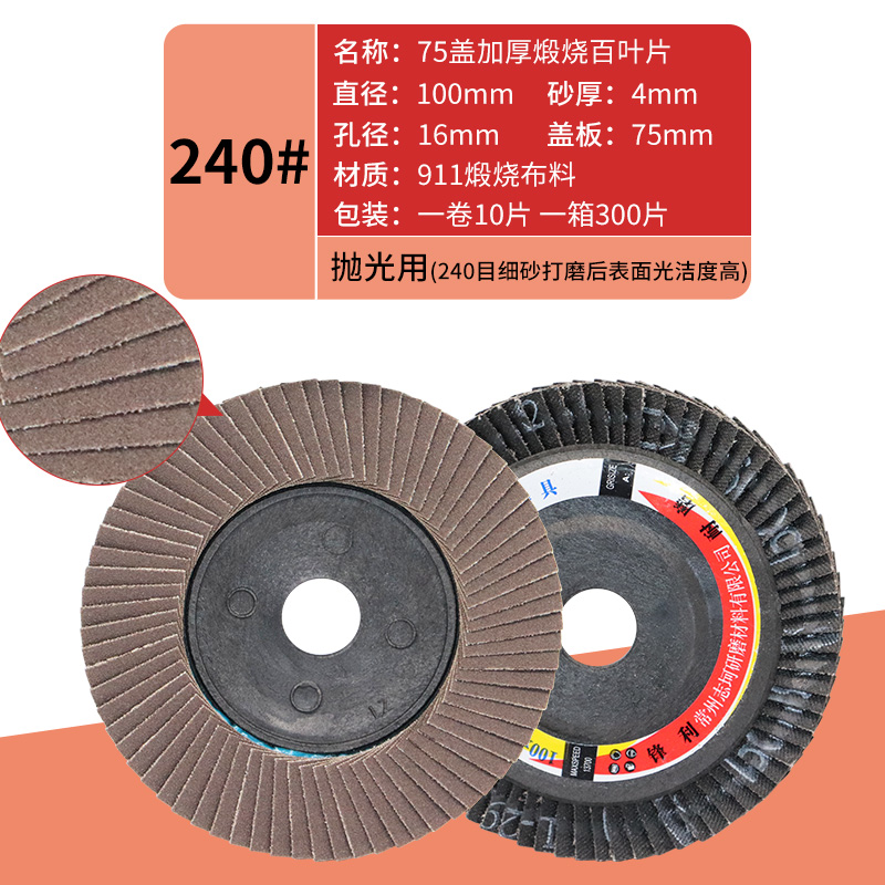 75 cubierta pequeña calcinada 240 #