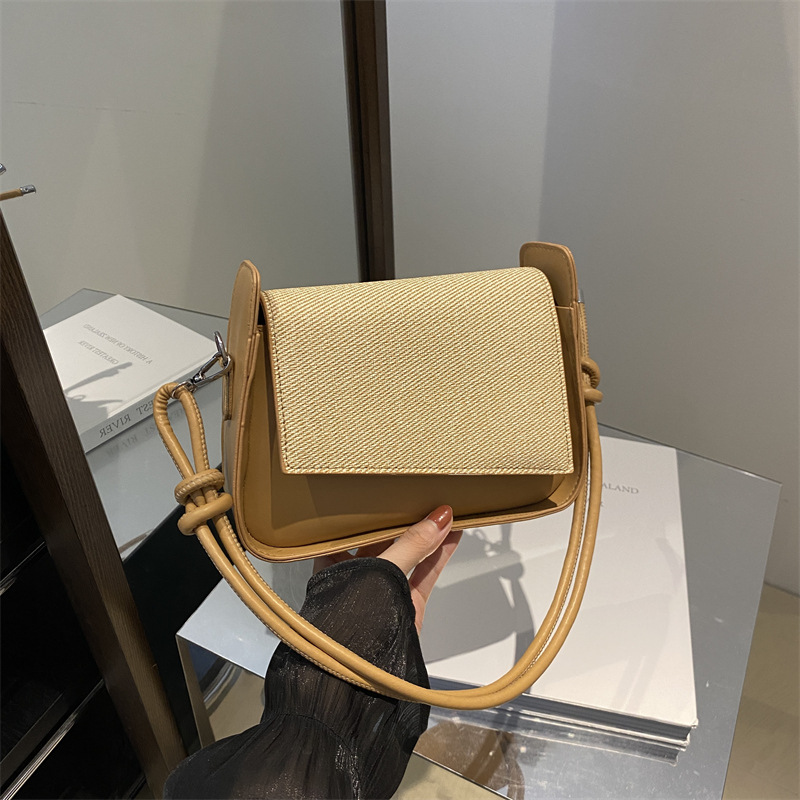 Bolsos de brazo de textura coreana retro para mujeres 2024 otoño nuevo nicho de moda de gran capacidad bolso de hombro