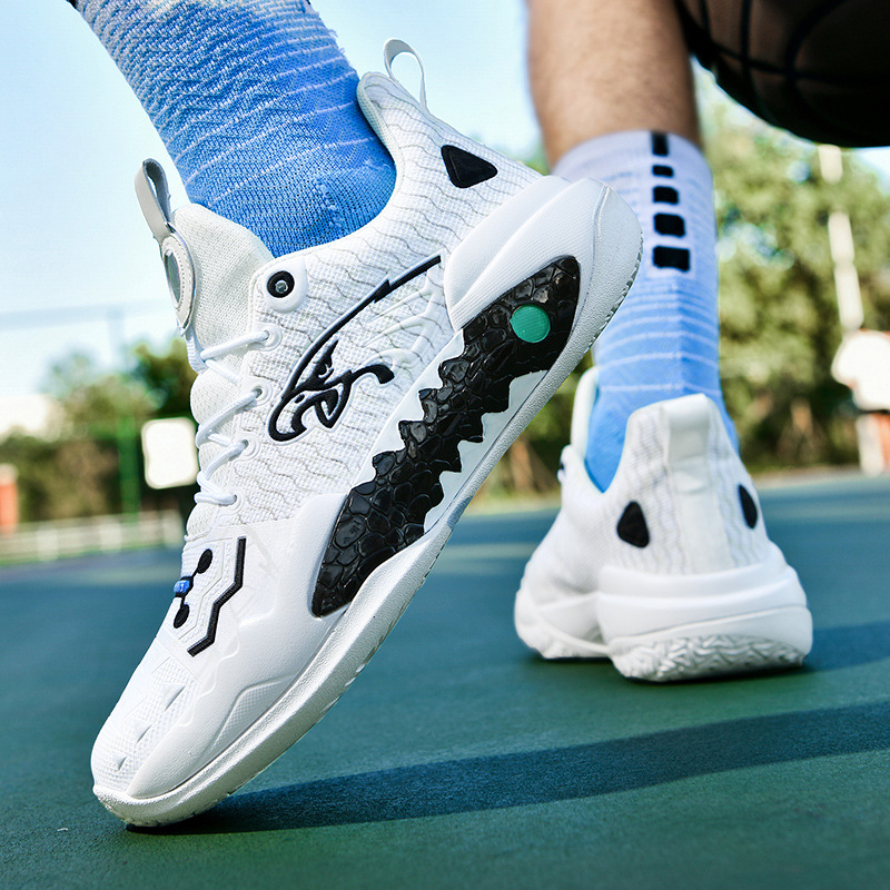 Trendy basketball shoes sneaker men's and women's four seasons mesh breathable lightweight soft bottom non-slip wear-resistant shock-absorbing high-top combat boots Trendy basketball shoes sneaker men's and women's four seasons mesh breathable lightweight soft bottom non-slip wear-resistant shock-absorbing high-top combat boots