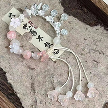 樱花风铃青青子衿新中式古风蝴蝶手链复古清冷设计感半镯串珠饰品