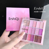 Сиреневые палетка теней, матовый цветовой круг, 18 цветов, в коричневых тонах