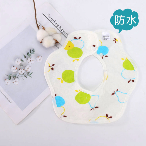 Manufacturer supplies waterproof bibs for mothers and infants, summer thin waterproof bibs, baby cartoon saliva napkins