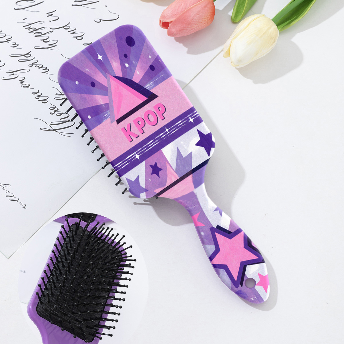 Explosiones transfronterizas nuevos elementos populares Kpop coreanos de impresión de aire, peines de belleza de moda para niñas