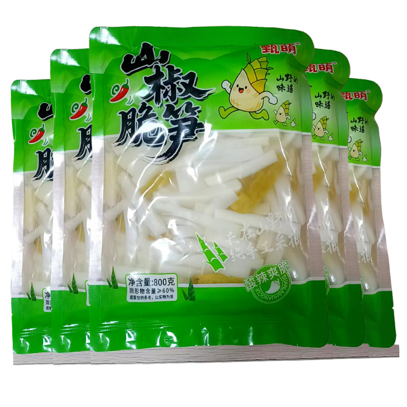 山椒脆笋800克泡椒笋商用大包装酸辣脆爽解馋小零食下饭新鲜大袋