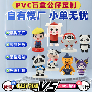 Custom Pvc Dolls Trendy Blind Box Figurines Soft Rubber Corporate Image Ip Mascot Crafts Ornaments Customization