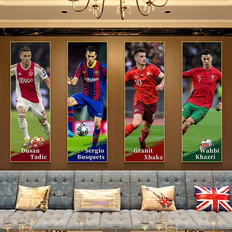 背景壁クラブ壁画ワールドカップサッカースタースポーツ宝くじバーktvバッグ間掛け絵装飾画|undefined
