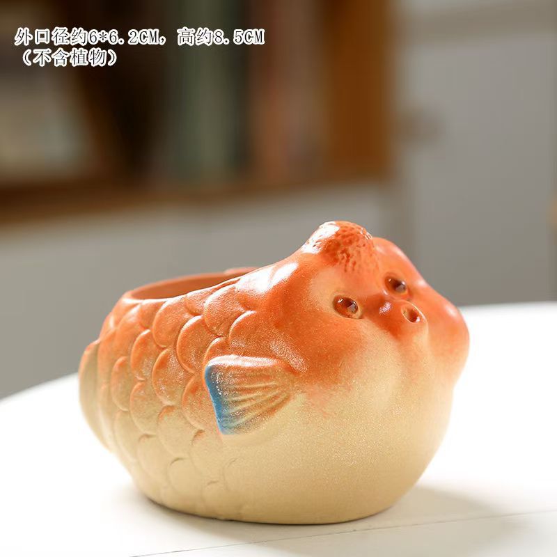 白羊可爱卡通小动物彩绘异形透气多肉花盆个性超萌摆件工艺品批发|undefined