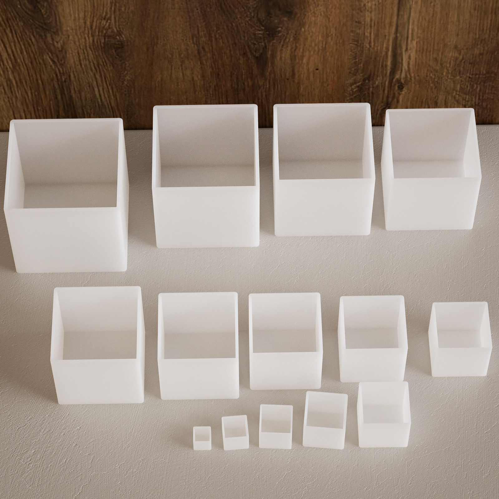 Cristal epoxi cubo molde de silicona Pulido-libre DIY joyería hecha a mano resina seca flor decoración modelo