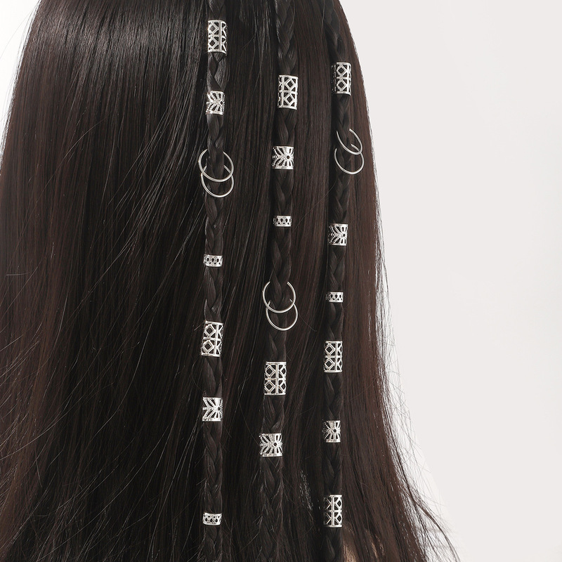 80Pcs European and American Teum Shein Popular DIY Wig Dreadlock Jewelry Accessories Cut Out Braid Hair Extension Ring Buckle 80Pcs European and American Teum Shein Popular DIY Wig Dreadlock Jewelry Accessories Cut Out Braid Hair Extension Ring Buckle
