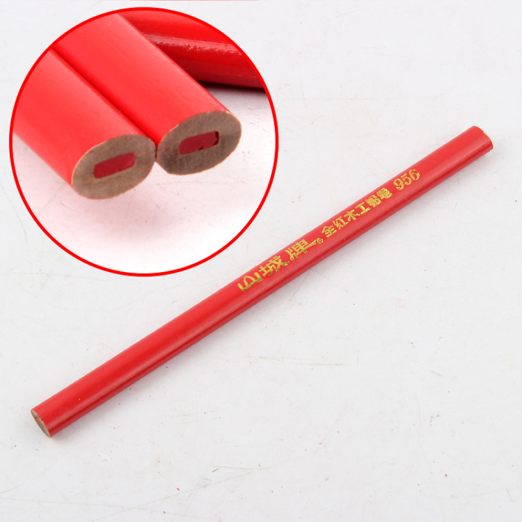 Ciudad de montaña octogonal negro núcleo carpintería pluma Rojo Azul cabeza plana varilla cuadrada gruesa núcleo ingeniería marcado pluma carpintería rotulador