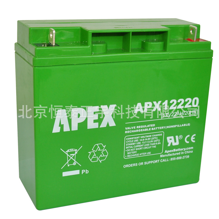 APEX蓄电池APX12-65 12V65AH/10HR消防照明 UPS电源配套EPS直流屏