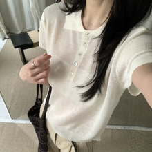 ZHIJIAN �ɳ���Ǯ��͸���ᱡ��֯��polo��Ů�����¶����Լ 3126