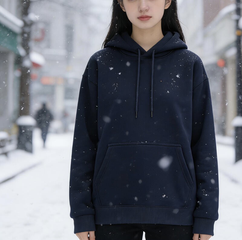 Autumn and Winter 450g Heavyweight Combed Cotton Silver Fox Fleece Solid Color Pullover Hooded Sweatshirt for Women, American Style Drop Shoulder Fleece-Lined Jacket for Men