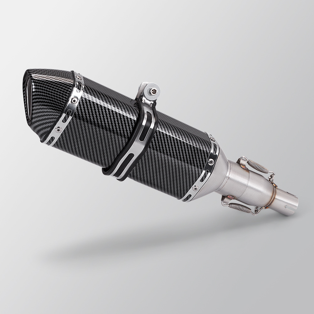 Little Ninja Middle Exhaust Pipe Motorcycle Modification Middle and Tail Section 28-45mm to 51mm Non-Destructive Installation