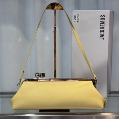 新しいニッチ iacquemus ロングバゲットバッグハイエンドゴールドクリップバッグハンドヘルドショルダー脇の下バッグ女性用