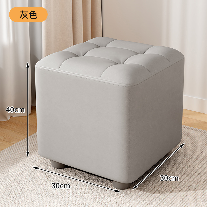 Taburete pequeño, taburete bajo para el hogar, taburete de salón, taburete de sofá, taburete simple, muelle de asiento, paquete suave, taburete de cambio de zapatos pequeño