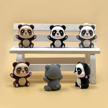 工厂现货新款3D立体滴胶硅胶熊猫珠子食品级散珠串笔珠饰品珠批发