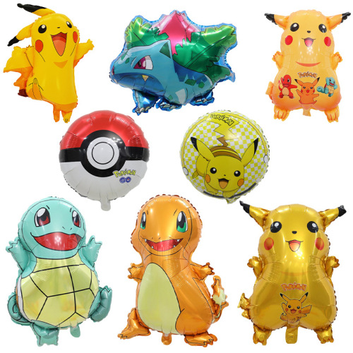Cross-border Pikachu theme party Pokémon Digimon elf balloons Birthday party decoration cartoon balloons
