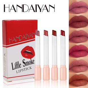 Cross-border cigarette lipstick lipstick 4 suit matte velvet non-fading non-stick cup handaiyan beauty wholesale