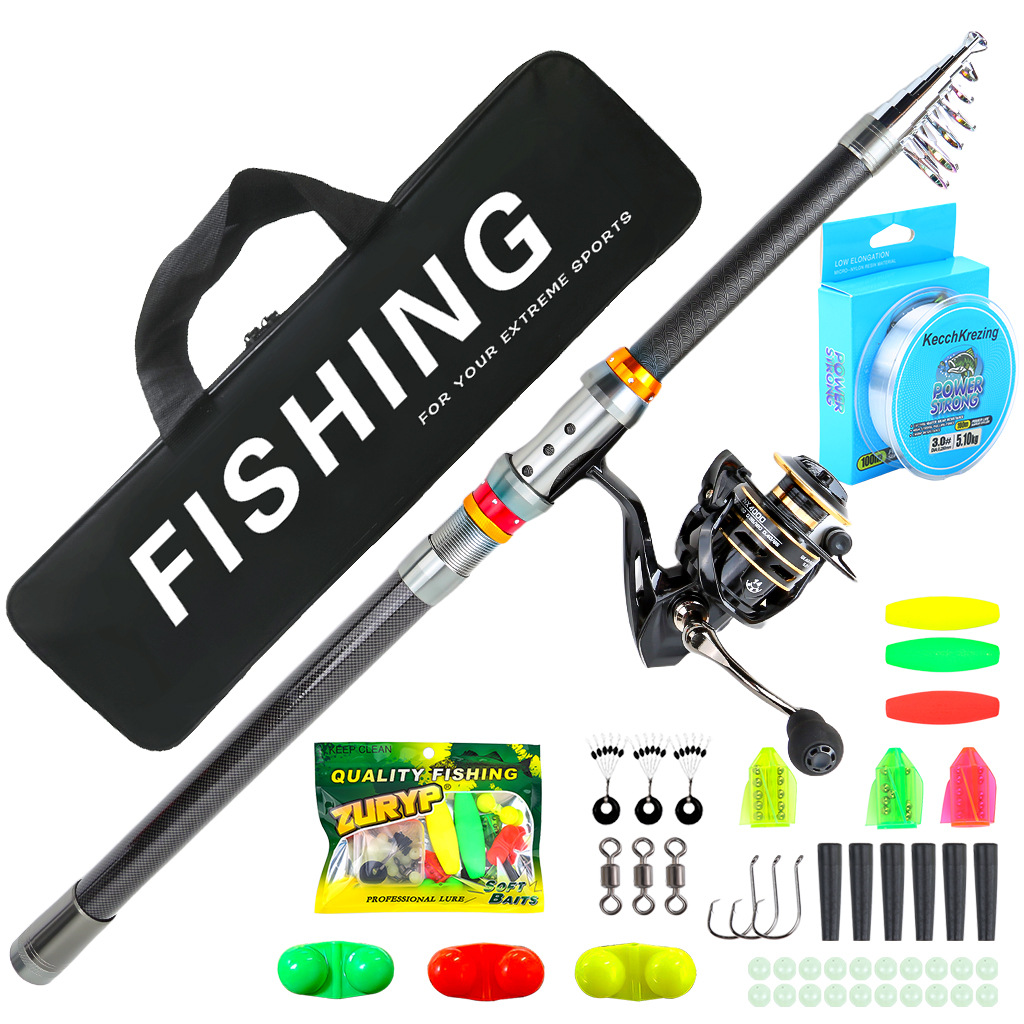Complete set of multi-size fishing rods, including cross-border fishing rods and a wide range of fishing gear, a popular Amazon fishing rod set