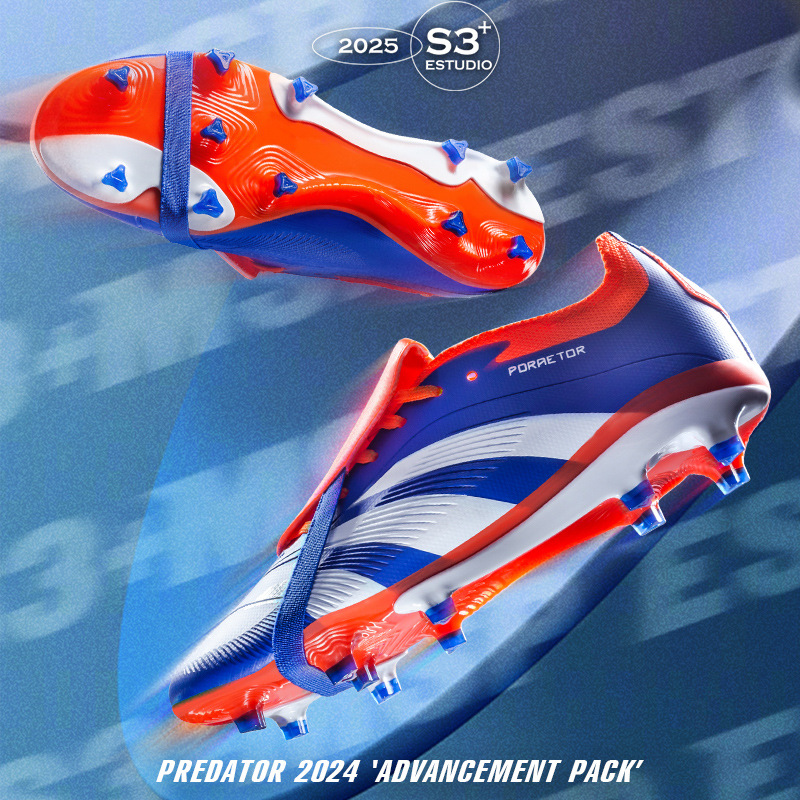 Zapatos de fútbol sin costuras de tejido volador hombres y mujeres zapatos de clavos antideslizantes zapatos de entrenamiento profesional de césped para adultos transfronterizos