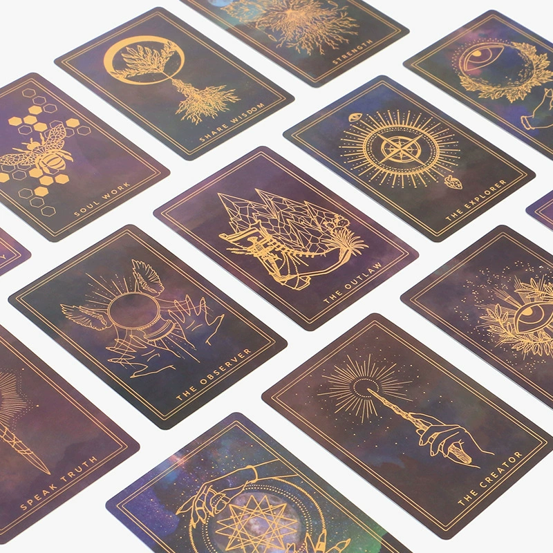 Таро на заказ, золотая горячая ПВХ «Морковная башня», Phantom Oracle — аниме-карты, игровые покер-карты