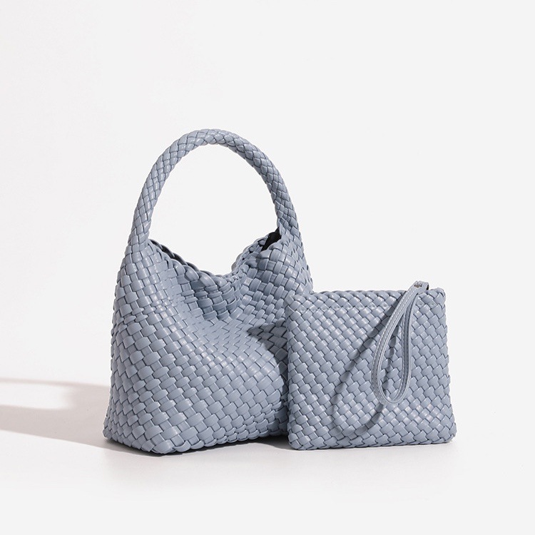 Niche Design High-end Handmade Woven Handheld Crossbody Bag Light Luxury Women's Bag Commuter Bag Casual Bucket Bag