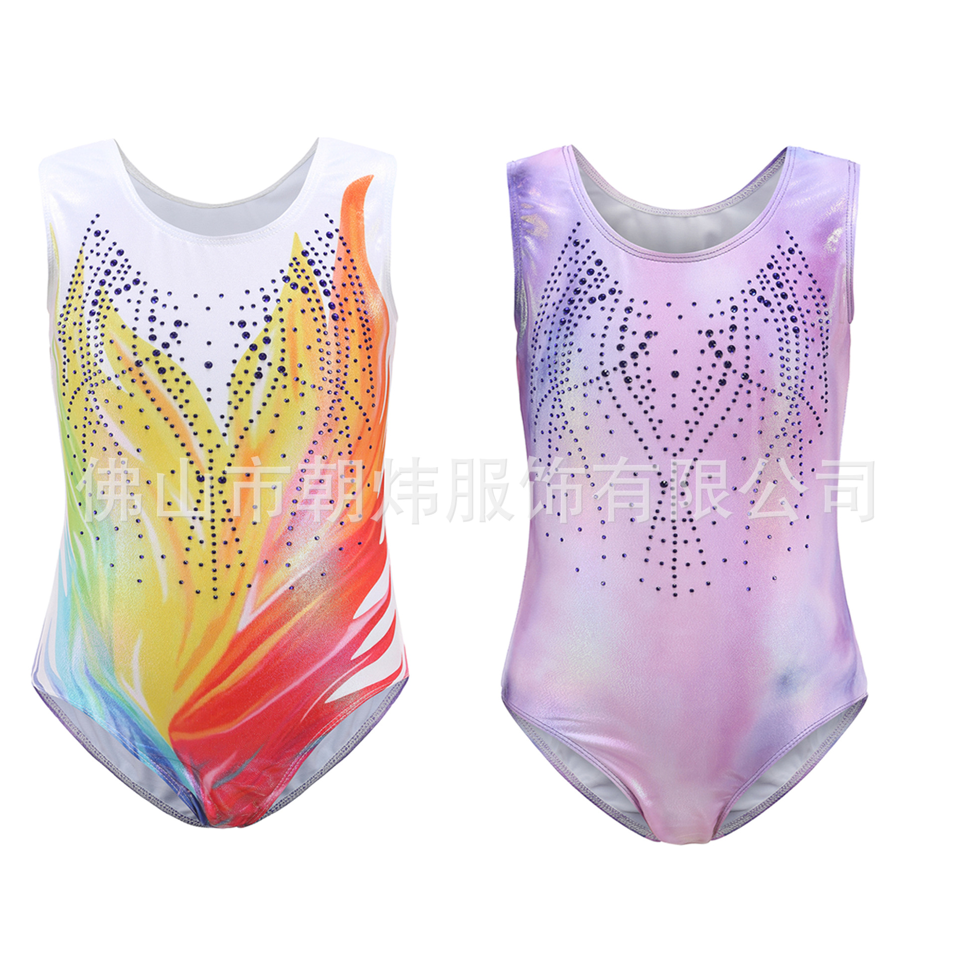 Ropa de gimnasia de color para niños ropa de gimnasia bronceadora ropa de baile para niños ropa de rendimiento medias ropa de práctica para niños