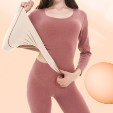 秋冬新款保暖内衣套装女士AB面磨毛无骨发热秋衣秋裤保暖打底衣裤