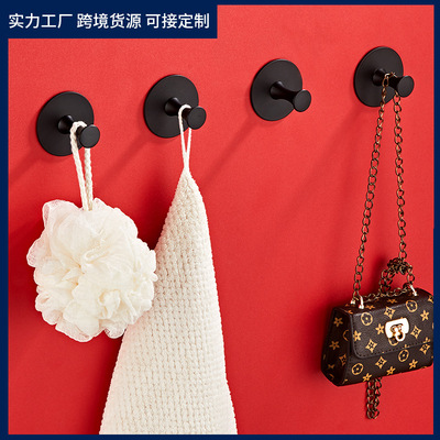 新款免打孔太空铝组合单钩跨境直供挂衣钩门后衣帽钩墙上置物收纳|ms