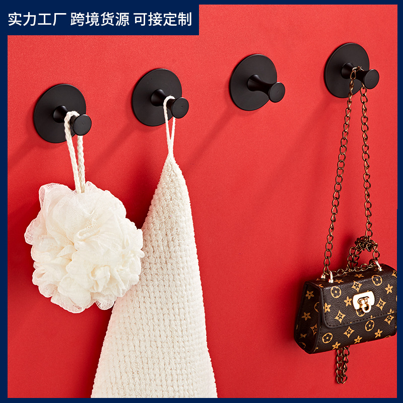 新款免打孔太空铝组合单钩跨境直供挂衣钩门后衣帽钩墙上置物收纳|ms