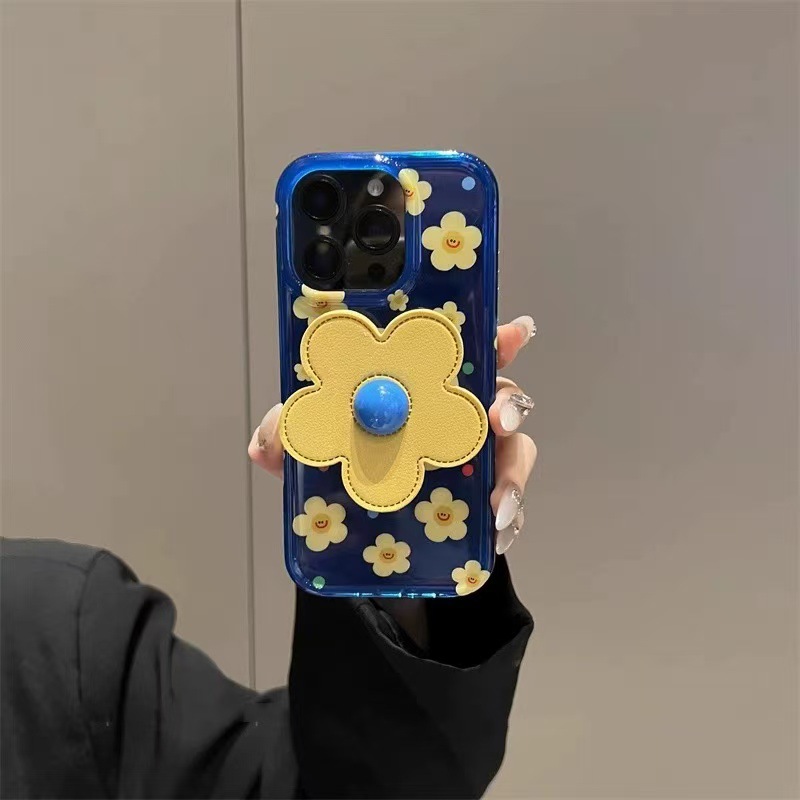 Pequeña niña fresca flor amarilla para Apple 16ProMax funda para teléfono 15Pro Pareja 14/13 Nuevo 15PM