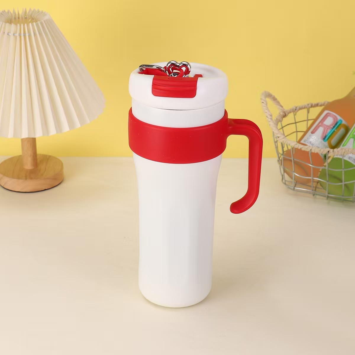 Gran capacidad transfronteriza 40oz taza de hielo con mango taza de aislamiento de acero inoxidable taza portátil de paja taza de automóvil al por mayor
