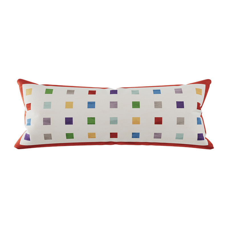 Estilo moderno estricto almohada larga sofá de sala de estar sensación de atmósfera universal almohada de cintura almohada cojín de coche siesta
