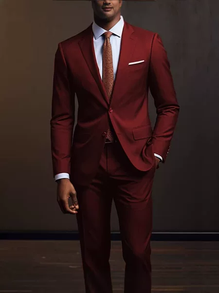 Cross-Border Amazon European and American Men's Business Casual Suit Set, Men's Wedding Groom Slim-Fit Two-Piece Suit