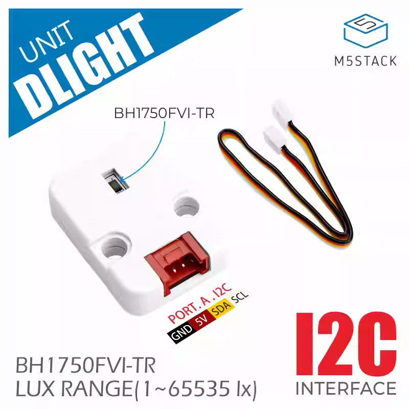 Official M5Stack Dlight Digital Ambient Light Detection Sensor Bh1750Fvi Illumination Sensor