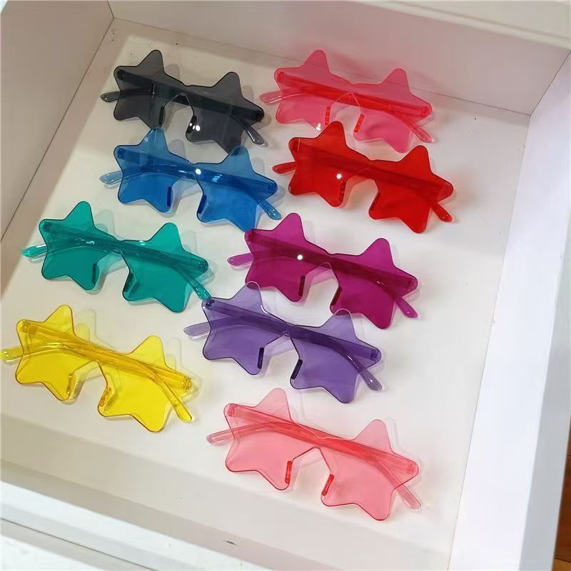 Gafas de Sol con Forma de Estrella para Fiestas de PC Sin Marco