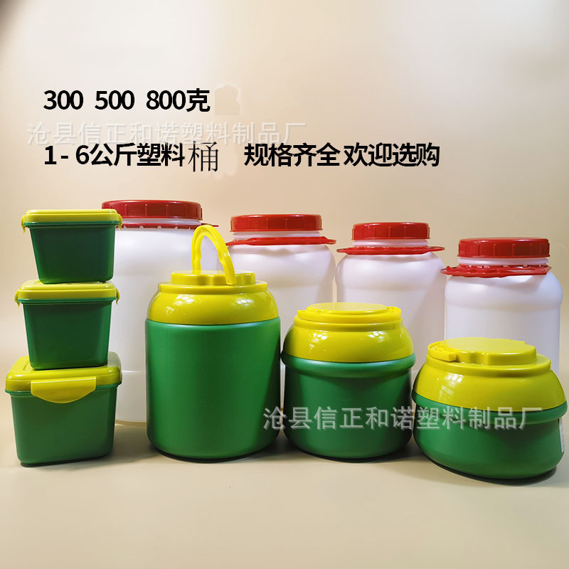 豆瓣酱桶300/800克甜面酱桶3/4/5L蚝油桶黄豆酱桶6升辣椒酱桶