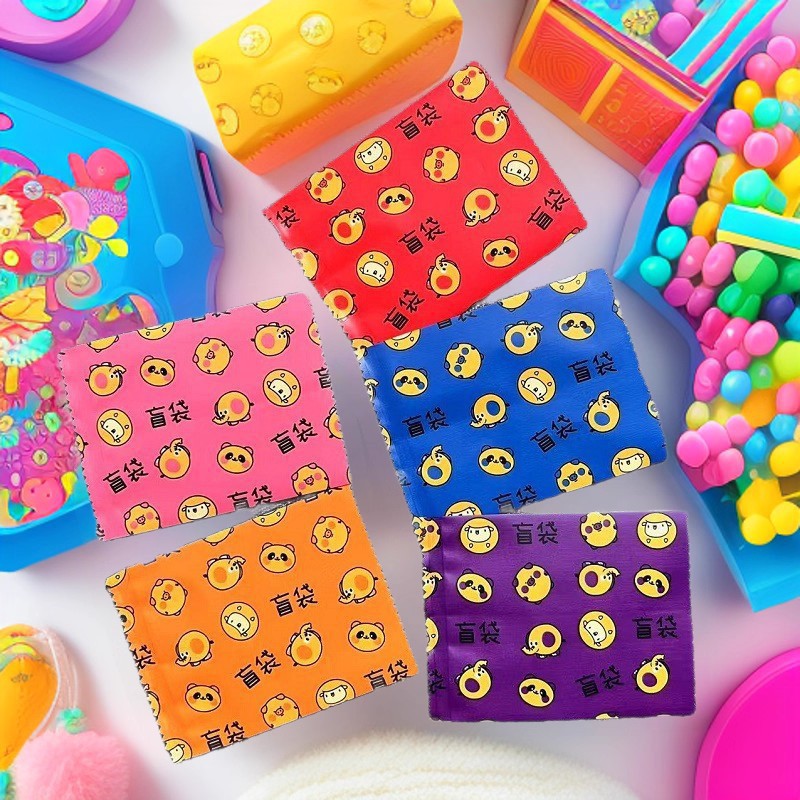 Nuevo paquete de regalo para estudiantes de primaria con diseño de dibujos animados, bolsa ciega con animales pequeños, bolsa vacía para embalaje de juguetes, paquete de embalaje de moda en internet de Douyin, venta al por mayor.