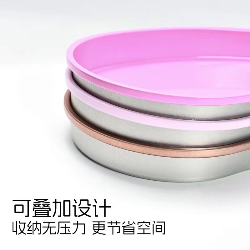 Bandeja de joyería de acero inoxidable bandeja de almacenamiento de herramientas de escritorio de manicura bandeja de cosméticos caja de desinfección bandeja de manicura multifuncional