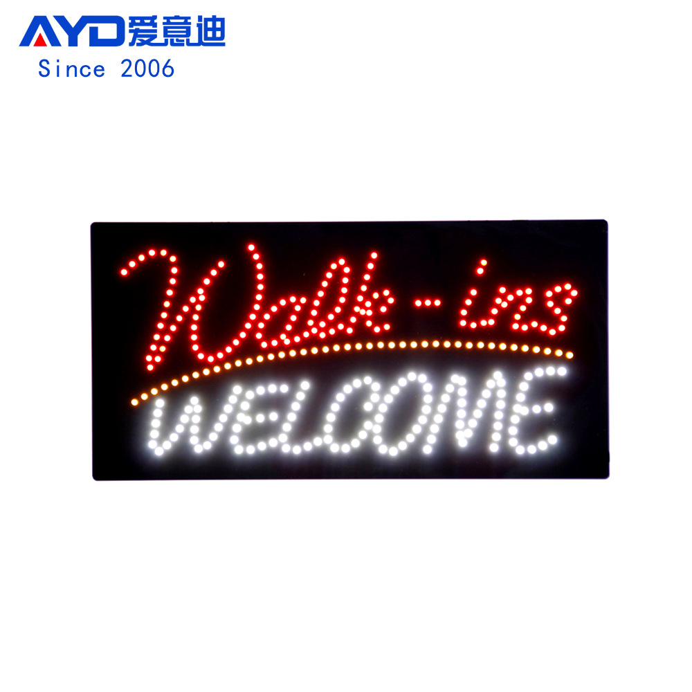 出口LED广告牌标志LED Walk-ins Welcome Sign 30x60cm字母灯标志