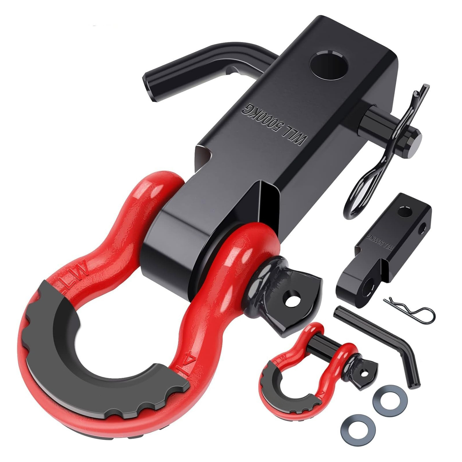 탄소강 2홀 블랙 암 + 레드 샤클 + 핀