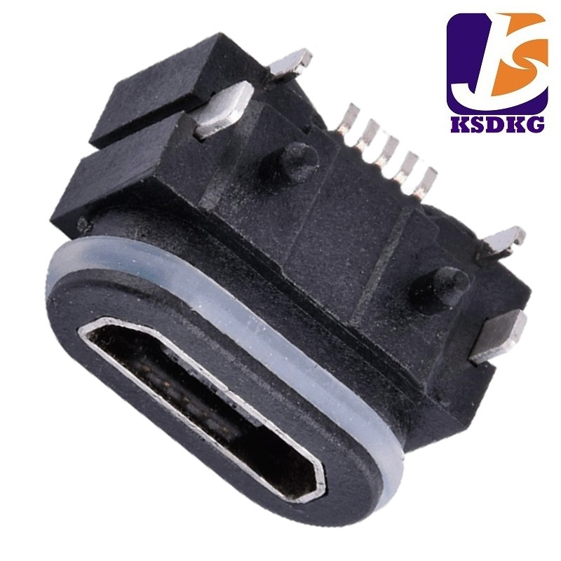 Small waterproof MICRO USB female supply USB waterproof MICRO socket IPX7 waterproof USB socket