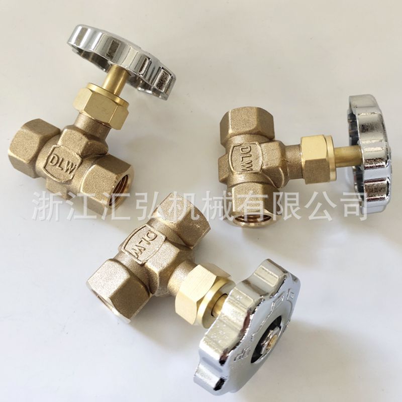 送丝机1/4双内丝针阀调节阀高压流量黄铜控制阀保护气体阀门