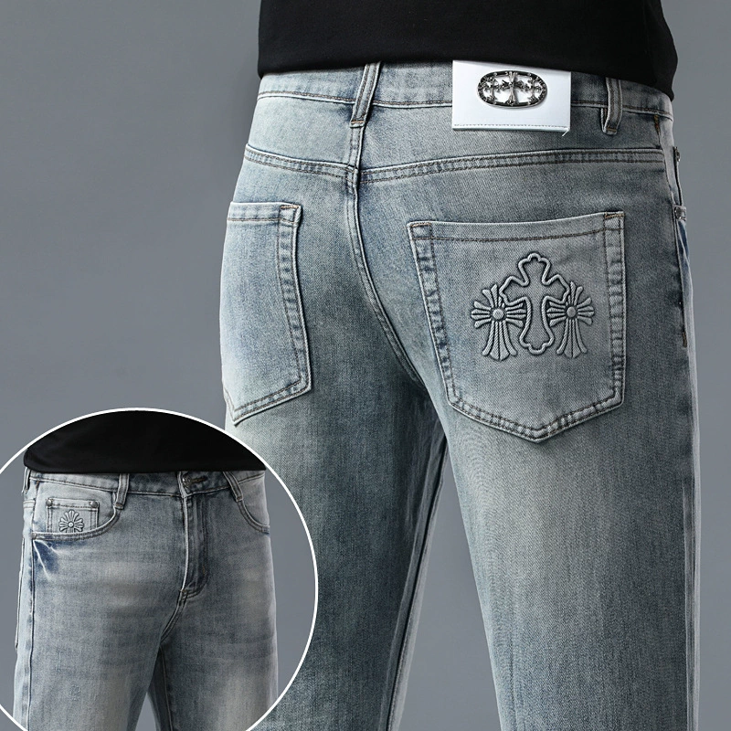 Джинсы, летние тонкие брюки, корейский стиль, для импорта